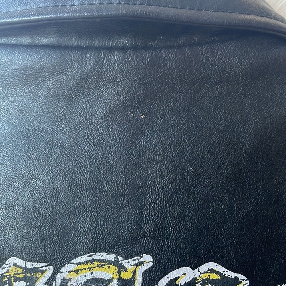 INC Int’l Concepts Leather Graphic-Back Moto Jacket - Picture 13 of 14